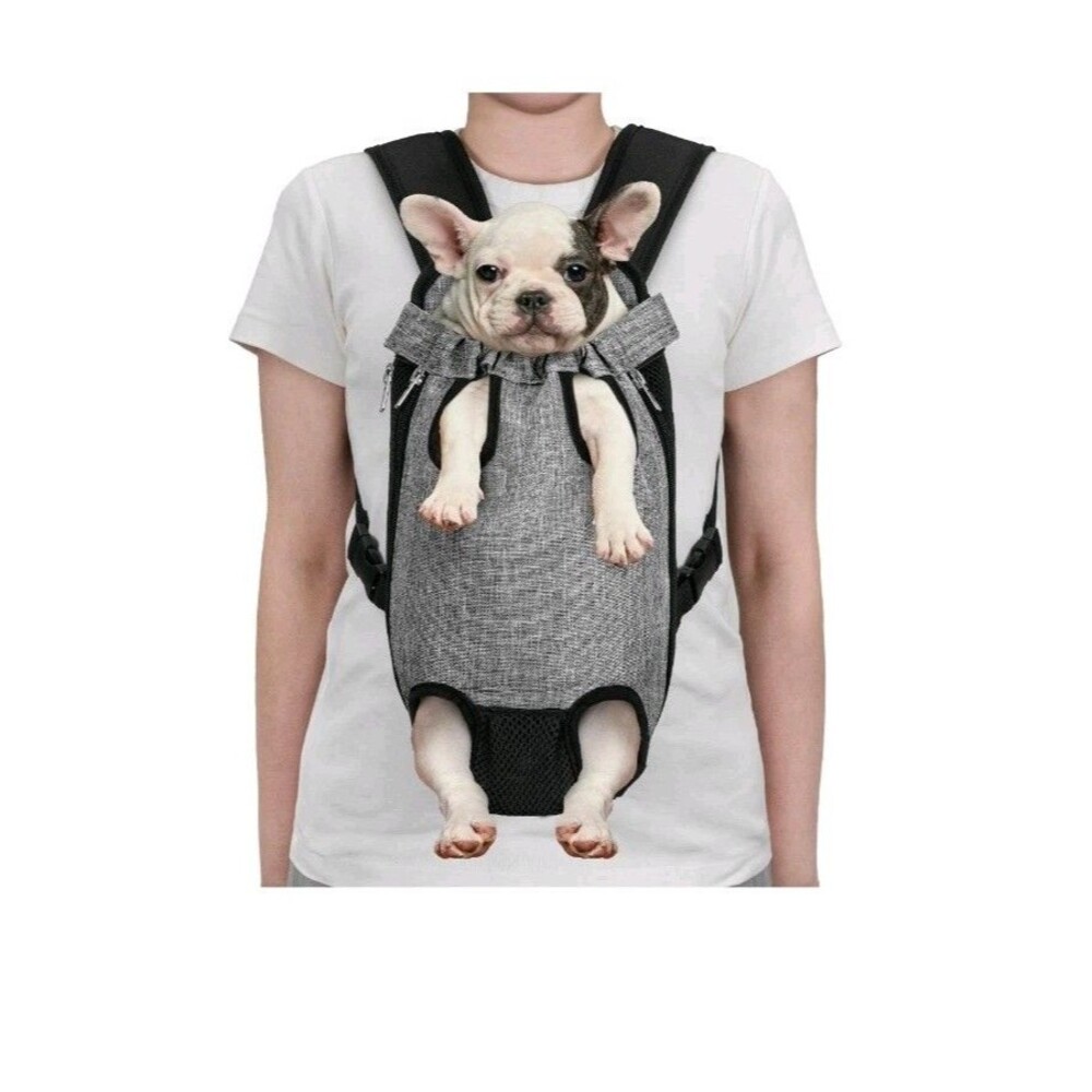 PetAmi Front-facing Pet Carrier Backpack In Grey Heathered. MED NWT  Fur Babies